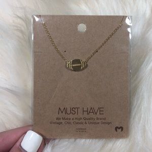 Dainty Football Dreams Charm Necklace main image 0